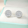 925 Sterling Silver Pave Moissanite Stud Earrings for Women MB9290-3