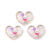 Printed Translucent Epoxy Resin Cabochons LS-RESI-XCP0002-63B-1