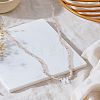 1Pc Glass Rondelle Beaded Necklaces NJEW-LP0007-23W-3