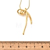 304 Stainless Steel Bowknot Pendant Snake Chain Necklaces for Women NJEW-U031-13G-4