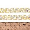 Electroplate Transparent Glass Beads Strands EGLA-N057-02A-03-4