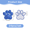 14Pcs Polyester Clohting Patches DIY-FH0011-06-2