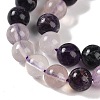 Natural Purple Fluorite Beads Strands G-P530-B08-03-4