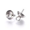 304 Stainless Steel Cup Peg Bails Pendants STAS-I095-31P-D-2