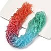 Transparent Painted Glass Beads Strands LS-DGLA-A034-T1mm-A11-1
