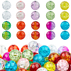 Spray Painted Transparent Crackle Glass Beads CCG-PH0003-11B-2