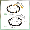   4Pcs 2 Colors Round Resin Imitation Pearl Anti-Loose High Heel Shoelaces AJEW-PH0011-56B-2