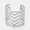 304 Stainless Steel Cuff Bangles BJEW-F365-05-2