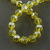 Faceted(32 Facets) Electroplate Glass Bead Strands X-EGLA-R015-8mm-26-1