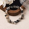 Natural Tourmalinated Quartz/Black Rutilated Quartz Stretch Bracelets X-BJEW-JB03681-01-5
