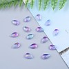 100Pcs Two Tone Transparent Spray Painted Glass Charms GLAA-CJ0001-17-5