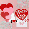 GLOBELAND 2Pcs 2 Styles Valentine's Day Carbon Steel Cutting Dies Stencils DIY-DM0004-08-2