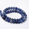 Dyed & Heated Natural Blue Aventurine Beads Strands X-G-F380-10mm-2