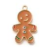 Christmas Theme Alloy Enamel Pendants ENAM-Q509-02KCG-06-1