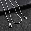 Tarnish Resistant 304 Stainless Steel Snake Chain Necklaces STAS-M174-018P-A-4