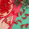 36Pcs 2 Styles Velvet and Plastic Antler Snowman Hand Branch FIND-GF0007-09A-3