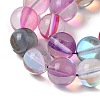 Electroplated Synthetic Moonstone Beads Strands G-C131-A01-04-3