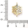 Brass Colorful Cubic Zirconia Connector Snowflake Connector Charms KK-L229-079G-01-3