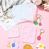DIY Hexagon & Rhombus & Triangle & Oval Pendant Silicone Molds for DIY Earring Making DIY-YW0009-86-5