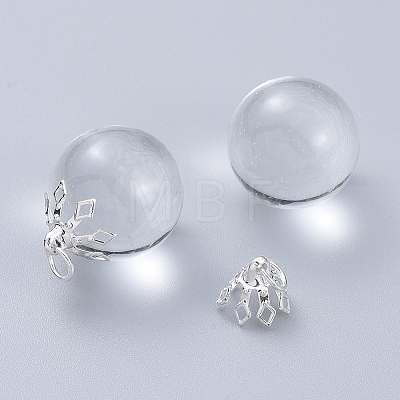 Flower Rack Plating Brass Filigree Bead Cap Bails LS-KK-L102-27S-1