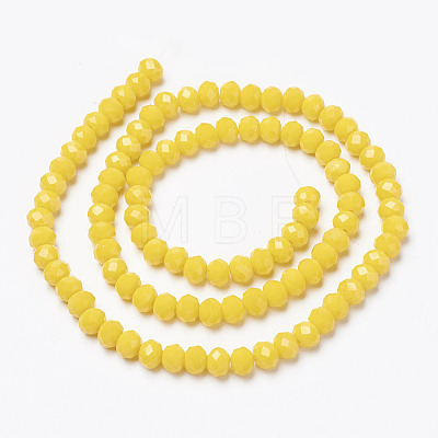 Opaque Solid Color Imitation Jade Glass Beads Strands EGLA-A044-P2mm-D04-1