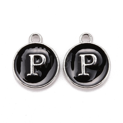 Platinum Plated Alloy Charms X-ENAM-S118-02P-P-1