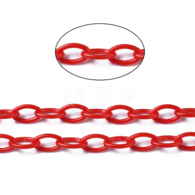 Handmade Opaque Acrylic Cable Chains KY-N014-001G-1