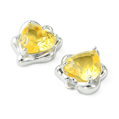 Brass Micro Pave Cubic Zirconia Charms KK-L208-06P-04-1
