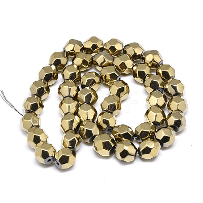 Electroplate Non-magnetic Synthetic Hematite Beads Strands G-T061-33A-1