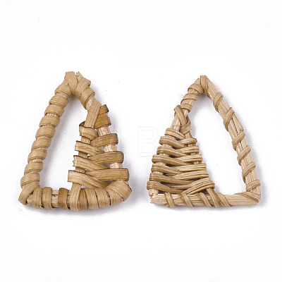 Handmade Reed Cane/Rattan Woven Pendants WOVE-T006-141B-1