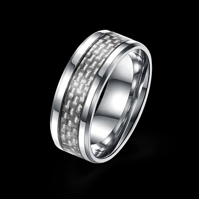 Men's Titanium Steel Finger Rings RJEW-BB27567-A-8-1
