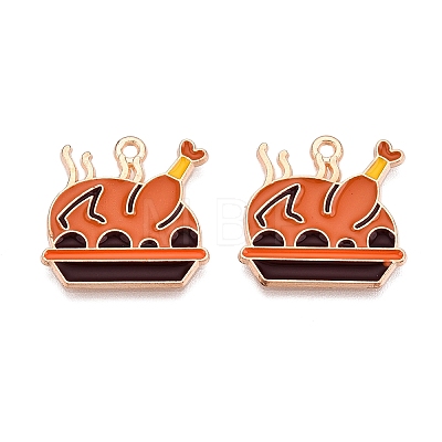 Thanksgiving Day Theme Alloy Enamel Pendants X1-ENAM-T020-35F-1