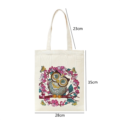 Owl DIY Diamond Painting Handbag Kits PW-WG22735-01-1