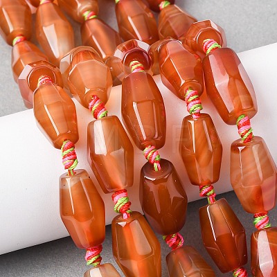 Natural Red Agate Beads Strands G-P605-K01-01A-1