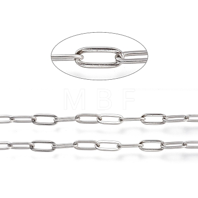 304 Stainless Steel Paperclip Chains CHS-M003-15P-1