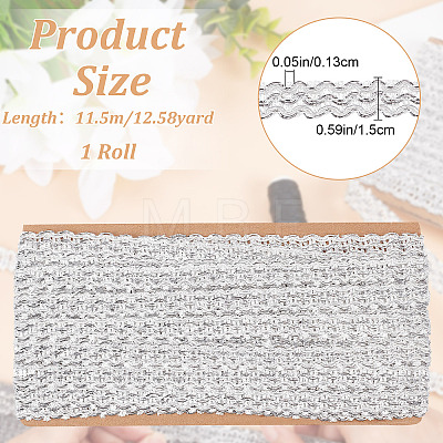 Polyester Braided Lace Ribbons OCOR-WH0060-73B-1