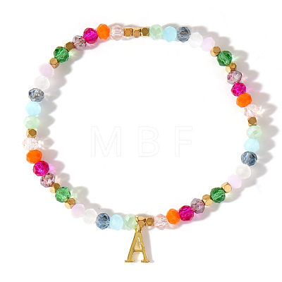 Brass Initial Charm Bracelets KC4213-1-1