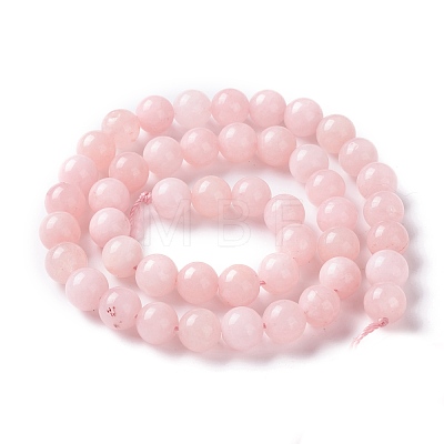 Natural White Jade Imitation Pink Opal Beads Strands G-I299-F05-8mm-1