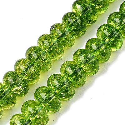 Baking Paint Transparent Glass Beads Strands DGLA-N005-12B-1