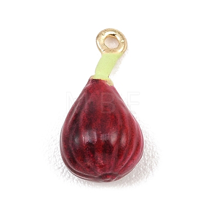 Fruit Alloy Enamel Pendants ENAM-P264-02E-G-1