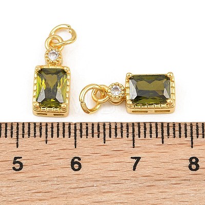 Brass Pave Cubic Zirconia Charms CU-CBA3D67-07G-1
