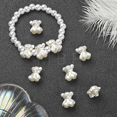 100Pcs Acrylic Imitation Pearl Beads MACR-CJ0001-43-1