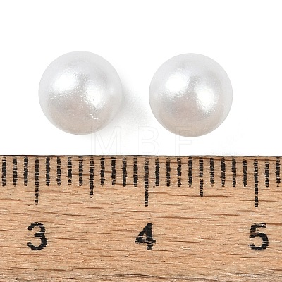 ABS Plastic Imitation Pearl Round Beads MACR-F033-8mm-24-1