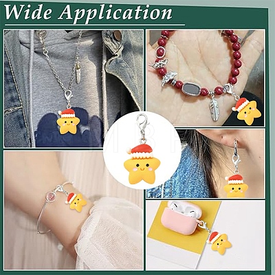 10Pcs Resin Pendant Decorations HJEW-YW00373-1