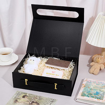 Folding Cardboard Paper Packing Boxes with Handles CON-WH0095-184-1