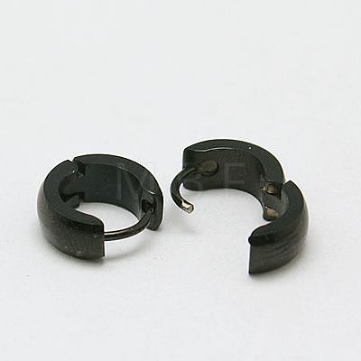 Personalized Unisex 304 Stainless Steel Huggie Hoop Earrings EJEW-G120-38D-1