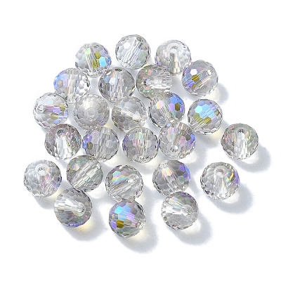 Half Rainbow Plated Glass Beads EGLA-P059-02A-HR01-1