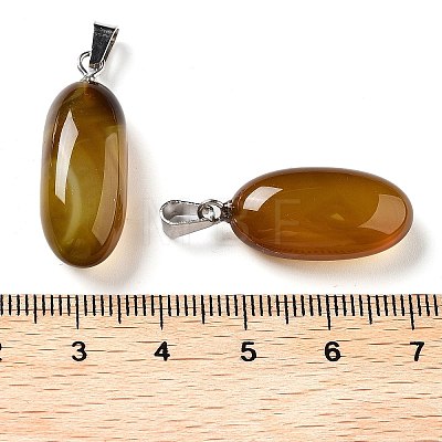 Natural Agate Dyed Pendants G-Q016-03J-1