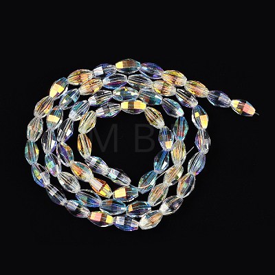 Electroplate Glass Beads Strands GLAA-Q101-03A-AB06-1