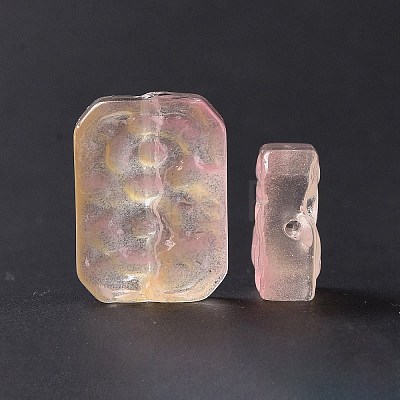 Transparent Spray Painted Glass Beads GLAA-I050-08J-1
